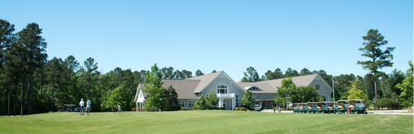 Wide shot of clubhouse